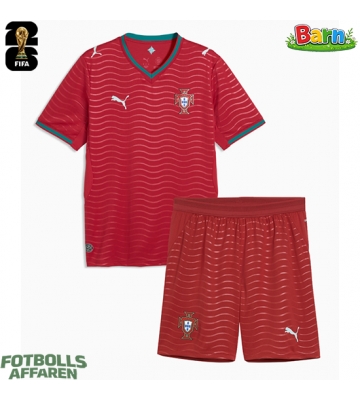 Portugal Hemmaställ Barn VM 2026 Kortärmad (+ Korta byxor)